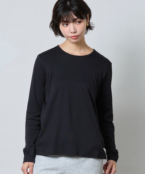 L.L.Bean(エルエルビーン)の「ピマ・コットン・ティ、長袖 クルーネック 米国フィット・レギュラー(Tシャツ/カットソー・レディース・ホワイト/ブラック/ミント/ダークネイビー/パープル・SMALL/MEDIUM/LARGE/X-SMALL)」の19枚目の写真