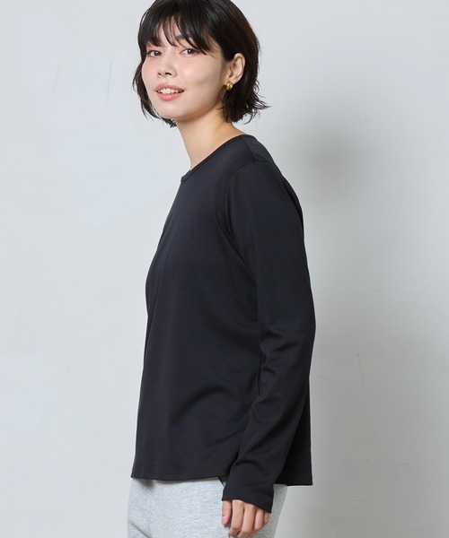 L.L.Bean(エルエルビーン)の「ピマ・コットン・ティ、長袖 クルーネック 米国フィット・レギュラー(Tシャツ/カットソー・レディース・ホワイト/ブラック/ミント/ダークネイビー/パープル・SMALL/MEDIUM/LARGE/X-SMALL)」の22枚目の写真