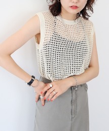 earth music&ecology | リサイクルポリエステルブレンドメッシュベスト(ベスト)