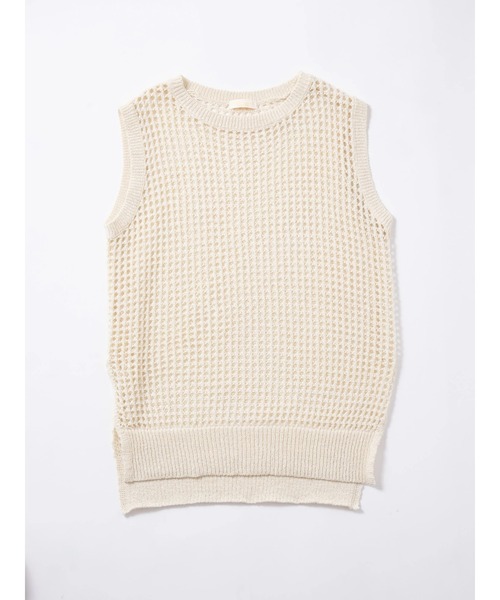 earth music&ecology（アースミュージックアンドエコロジー）の「リサイクルポリエステルブレンドメッシュベスト（ベスト・レディース・ブラウン/アイボリー/オリーブ・FREE）」の21枚目の写真