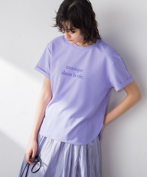 ジョーゼットロゴTシャツ≪洗濯機で洗える≫
