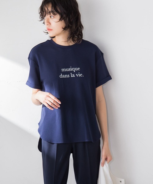 ジョーゼットロゴTシャツ≪洗濯機で洗える≫