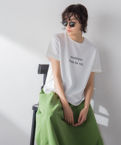 ジョーゼットロゴTシャツ≪洗濯機で洗える≫