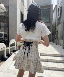 one after another NICE CLAUP | バックレースアップフレアミニスカート(スカート)