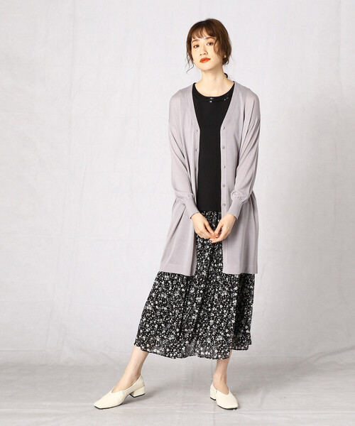 Comme Ca Mature(コムサマチュア)の「ロングカーディガン(カーディガン/ボレロ・レディース・ホワイト/グレー/サックスブルー・FREE)」の6枚目の写真