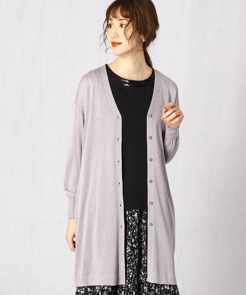 Comme Ca Mature(コムサマチュア)の「ロングカーディガン(カーディガン/ボレロ・レディース・ホワイト/グレー/サックスブルー・FREE)」の7枚目の写真
