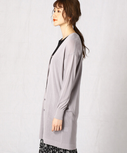 Comme Ca Mature(コムサマチュア)の「ロングカーディガン(カーディガン/ボレロ・レディース・ホワイト/グレー/サックスブルー・FREE)」の8枚目の写真