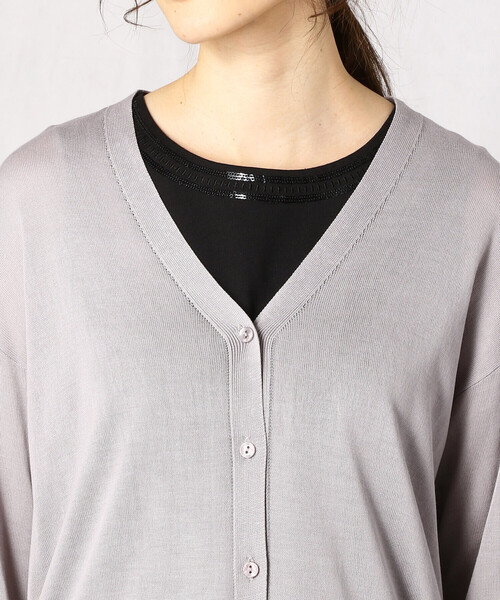 Comme Ca Mature(コムサマチュア)の「ロングカーディガン(カーディガン/ボレロ・レディース・ホワイト/グレー/サックスブルー・FREE)」の10枚目の写真