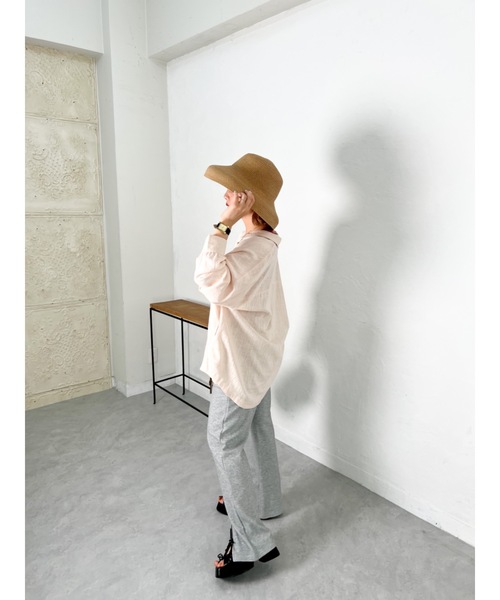 JUMELLE(ジュメロ)の「ライトリネンシャツ(シャツ/ブラウス・レディース・ピンク・FREE)」の8枚目の写真