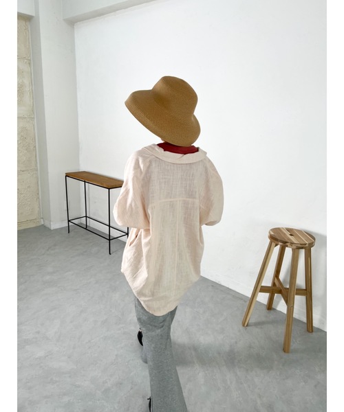 JUMELLE(ジュメロ)の「ライトリネンシャツ(シャツ/ブラウス・レディース・ピンク・FREE)」の9枚目の写真