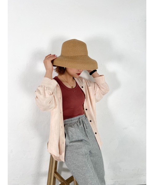 JUMELLE(ジュメロ)の「ライトリネンシャツ(シャツ/ブラウス・レディース・ピンク・FREE)」の12枚目の写真