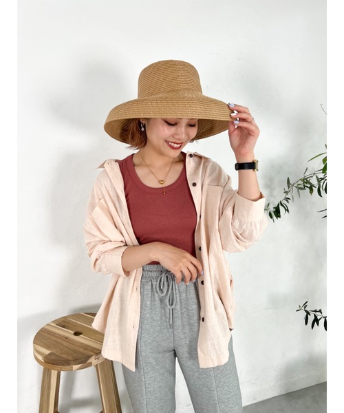 JUMELLE(ジュメロ)の「ライトリネンシャツ(シャツ/ブラウス・レディース・ピンク・FREE)」の4枚目の写真