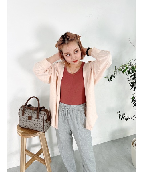 JUMELLE(ジュメロ)の「ライトリネンシャツ(シャツ/ブラウス・レディース・ピンク・FREE)」の15枚目の写真