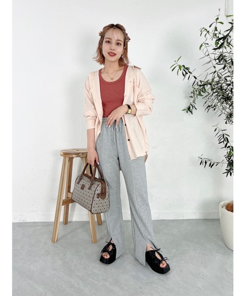 JUMELLE(ジュメロ)の「ライトリネンシャツ(シャツ/ブラウス・レディース・ピンク・FREE)」の16枚目の写真