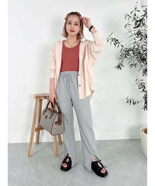 JUMELLE(ジュメロ)の「ライトリネンシャツ(シャツ/ブラウス・レディース・ピンク・FREE)」の3枚目の写真