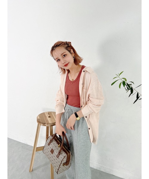 JUMELLE(ジュメロ)の「ライトリネンシャツ(シャツ/ブラウス・レディース・ピンク・FREE)」の17枚目の写真