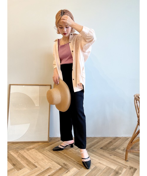 JUMELLE(ジュメロ)の「ライトリネンシャツ(シャツ/ブラウス・レディース・ピンク・FREE)」の7枚目の写真