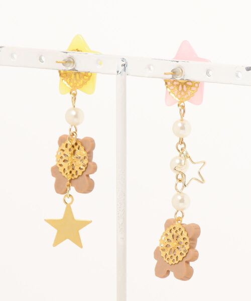 tone(トーン)の「【MUURABBTI】ミルキー星とくまちゃんの星屑ピアス(MA)(ピアス(両耳用)・レディース・イエロー系その他/グリーン系その他・FREE)」の10枚目の写真
