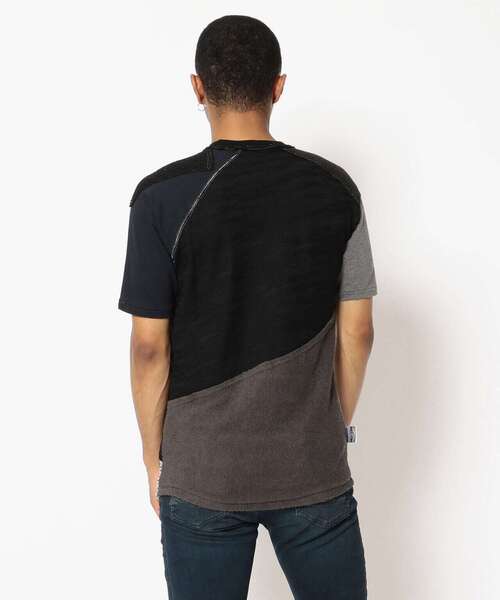 FranCisT_MOR.K.S.（フランシストモークス）の「FranCisT_MOR.K.S./フランシスト モークス/13MIX PACHWORK S/S T（Tシャツ/カットソー・メンズ・ブラック/ホワイト・3/2/4）」の4枚目の写真