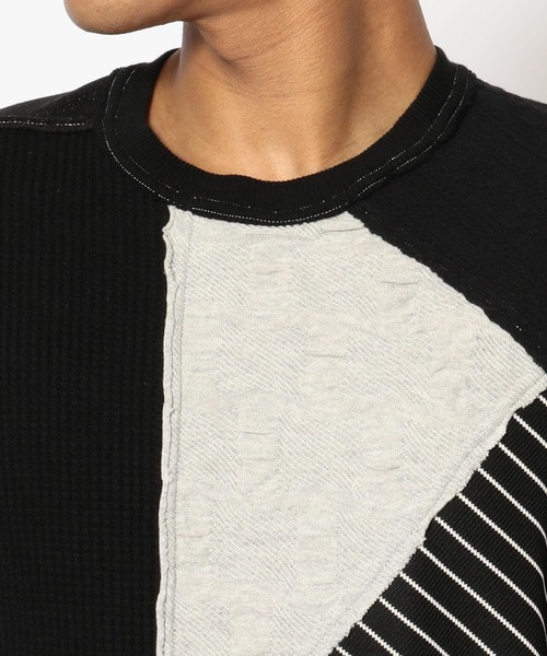 FranCisT_MOR.K.S.（フランシストモークス）の「FranCisT_MOR.K.S./フランシスト モークス/13MIX PACHWORK S/S T（Tシャツ/カットソー・メンズ・ブラック/ホワイト・3/2/4）」の5枚目の写真