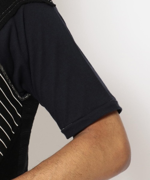 FranCisT_MOR.K.S.（フランシストモークス）の「FranCisT_MOR.K.S./フランシスト モークス/13MIX PACHWORK S/S T（Tシャツ/カットソー・メンズ・ブラック/ホワイト・3/2/4）」の7枚目の写真