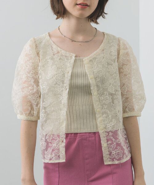 セール 花刺繍オーガンジーbl シャツ ブラウス Retro Girl レトロガール のファッション通販 Zozotown