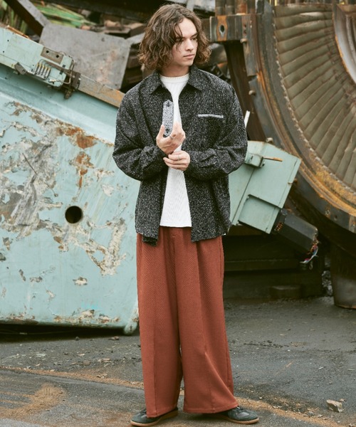 CASPER JOHN（キャスパージョン）の「Tweed retro shirts/ツィードレトロシャツ（シャツ/ブラウス・メンズ・ブラック/グリーン/モカ・SMALL/MEDIUM/LARGE）」の20枚目の写真