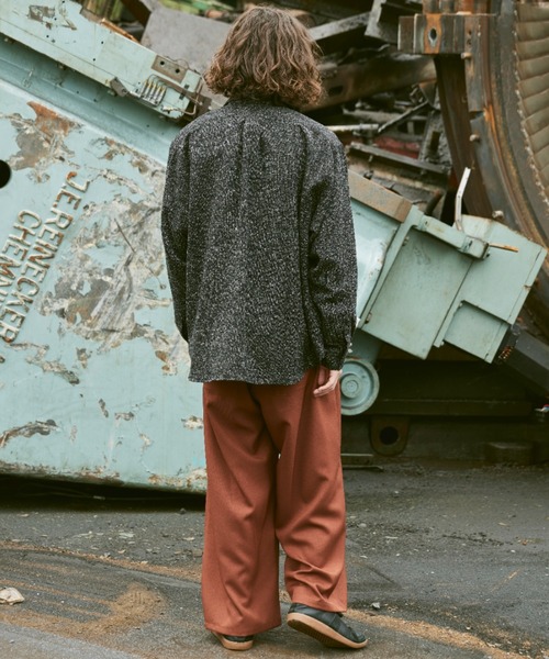 CASPER JOHN（キャスパージョン）の「Tweed retro shirts/ツィードレトロシャツ（シャツ/ブラウス・メンズ・ブラック/グリーン/モカ・SMALL/MEDIUM/LARGE）」の21枚目の写真