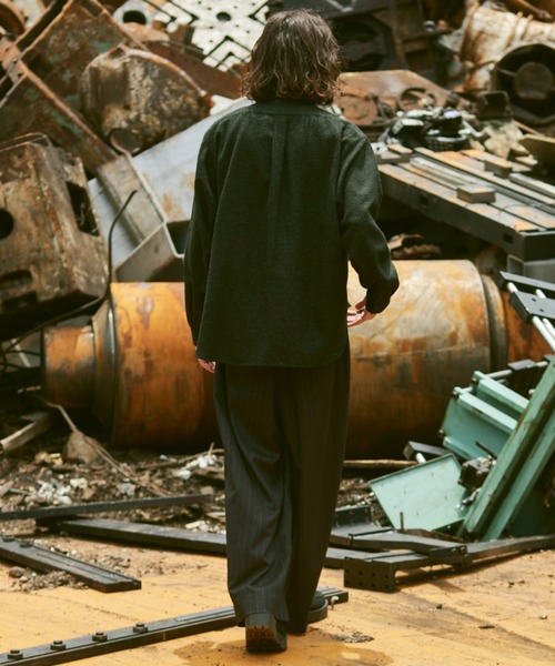 CASPER JOHN（キャスパージョン）の「Tweed retro shirts/ツィードレトロシャツ（シャツ/ブラウス・メンズ・ブラック/グリーン/モカ・SMALL/MEDIUM/LARGE）」の12枚目の写真