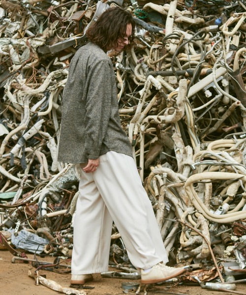 CASPER JOHN（キャスパージョン）の「Tweed retro shirts/ツィードレトロシャツ（シャツ/ブラウス・メンズ・ブラック/グリーン/モカ・SMALL/MEDIUM/LARGE）」の7枚目の写真