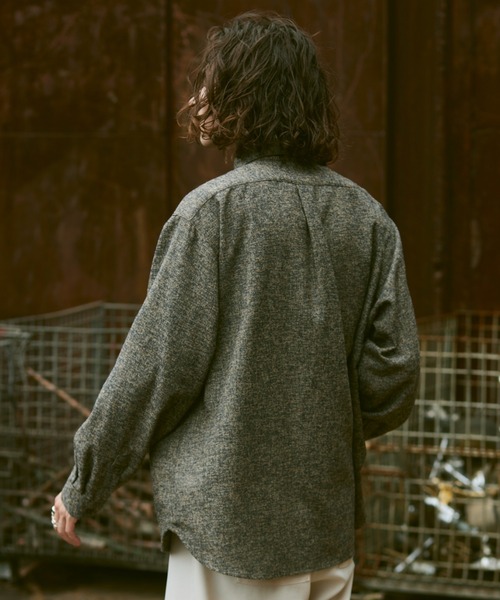 CASPER JOHN（キャスパージョン）の「Tweed retro shirts/ツィードレトロシャツ（シャツ/ブラウス・メンズ・ブラック/グリーン/モカ・SMALL/MEDIUM/LARGE）」の10枚目の写真