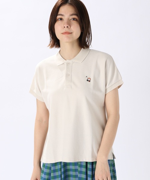 niko and...（ニコアンド）の「ワイドスケーターポロシャツ（ポロシャツ・レディース・ネイビー/クリーム/アイボリー/イエロー/グリーン/ブルー/セージグリーン/ナチュラル・LARGE/MEDIUM）」の3枚目の写真