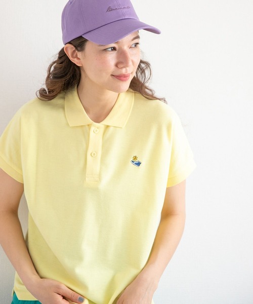 niko and...（ニコアンド）の「ワイドスケーターポロシャツ（ポロシャツ・レディース・ネイビー/クリーム/アイボリー/イエロー/グリーン/ブルー/セージグリーン/ナチュラル・LARGE/MEDIUM）」の8枚目の写真