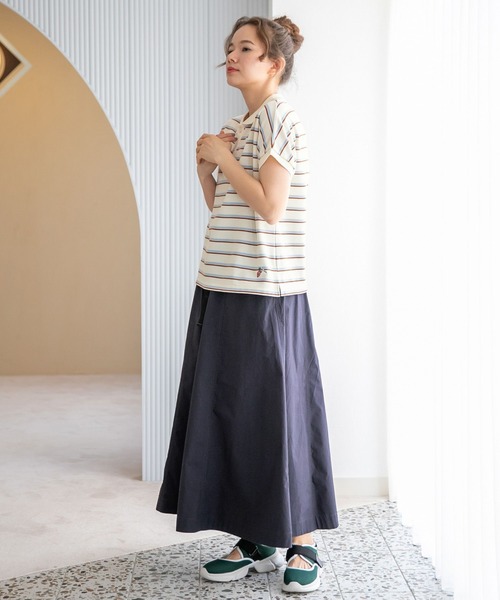 niko and...（ニコアンド）の「ワイドスケーターポロシャツ（ポロシャツ・レディース・ネイビー/クリーム/アイボリー/イエロー/グリーン/ブルー/セージグリーン/ナチュラル・LARGE/MEDIUM）」の11枚目の写真