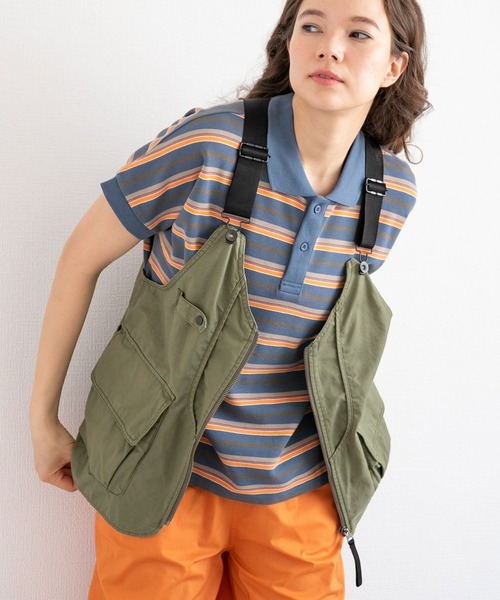 niko and...（ニコアンド）の「ワイドスケーターポロシャツ（ポロシャツ・レディース・ネイビー/クリーム/アイボリー/イエロー/グリーン/ブルー/セージグリーン/ナチュラル・LARGE/MEDIUM）」の14枚目の写真