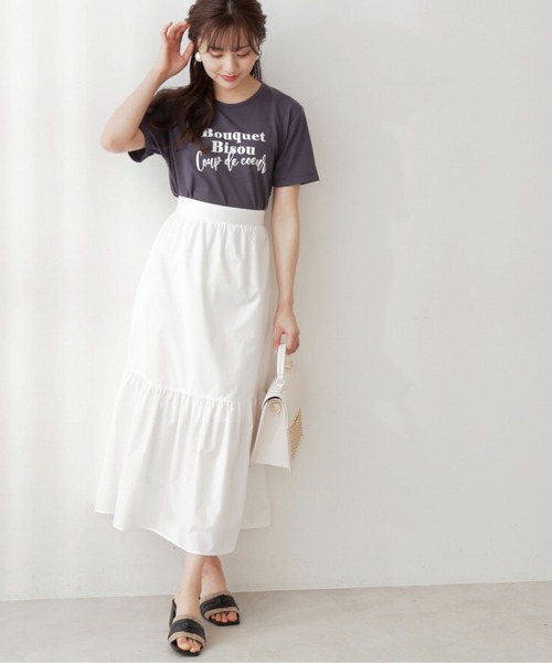 PROPORTION BODY DRESSING(プロポーションボディドレッシング)の「<E>ロゴTシャツ / 1212167401(Tシャツ/カットソー・レディース・ホワイト系その他/ダークグレー/オフホワイト・FREE)」の4枚目の写真