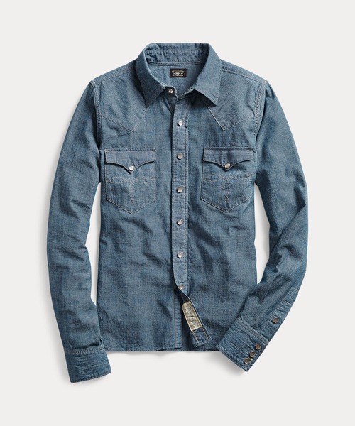 インディゴ シャンブレー ウエスタンシャツ（シャツ/ブラウス）｜RRL