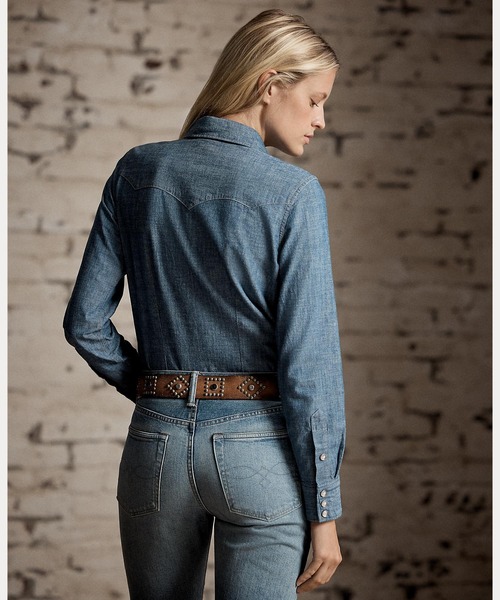 インディゴ シャンブレー ウエスタンシャツ（シャツ/ブラウス）｜RRL