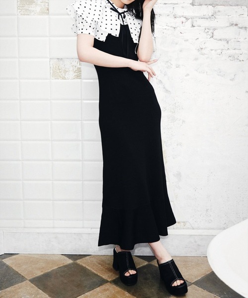 REDYAZEL（レディアゼル）の「配色ステッチスエードミュールサンダル（サンダル・レディース・ベージュ/グリーン/ブラック・SMALL/MEDIUM/LARGE）」の5枚目の写真