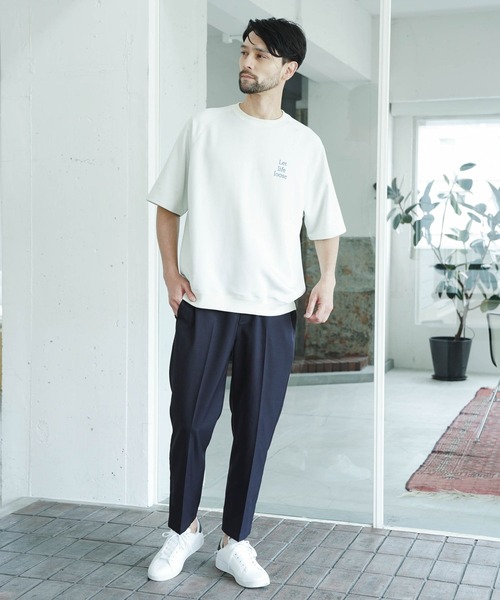 BAYFLOW(ベイフロー)の「【UMW】ハーフスリーブスウェット(Tシャツ/カットソー・メンズ・ホワイト/ライトグリーン/ネイビー・MEDIUM/LARGE)」の22枚目の写真