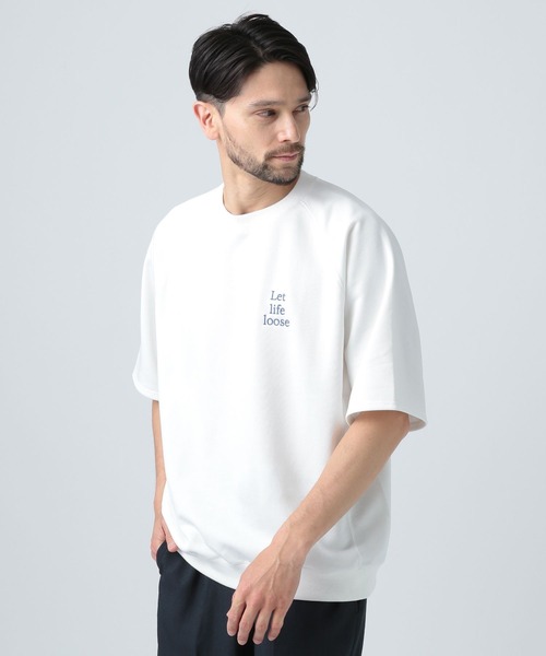 BAYFLOW(ベイフロー)の「【UMW】ハーフスリーブスウェット(Tシャツ/カットソー・メンズ・ホワイト/ライトグリーン/ネイビー・MEDIUM/LARGE)」の5枚目の写真