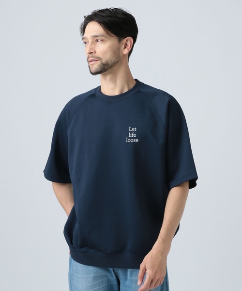 BAYFLOW(ベイフロー)の「【UMW】ハーフスリーブスウェット(Tシャツ/カットソー・メンズ・ホワイト/ライトグリーン/ネイビー・MEDIUM/LARGE)」の7枚目の写真