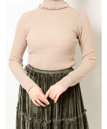 merry jenny | frillリブタートルニット(ニット/セーター)