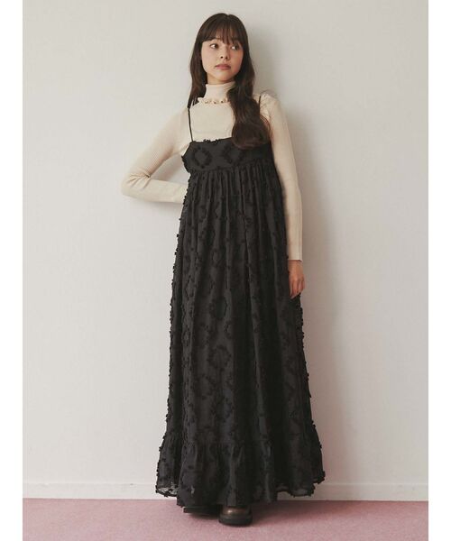 merry jenny（メリージェニー）の「frillリブタートルニット（ニット/セーター・レディース・アイボリー/ブラック/グリーン/ライトブルー/ベージュ・FREE）」の11枚目の写真