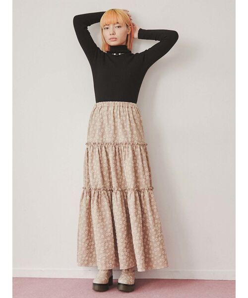 merry jenny（メリージェニー）の「frillリブタートルニット（ニット/セーター・レディース・アイボリー/ブラック/グリーン/ライトブルー/ベージュ・FREE）」の14枚目の写真