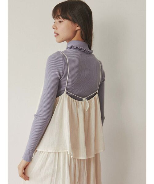 merry jenny（メリージェニー）の「frillリブタートルニット（ニット/セーター・レディース・アイボリー/ブラック/グリーン/ライトブルー/ベージュ・FREE）」の22枚目の写真