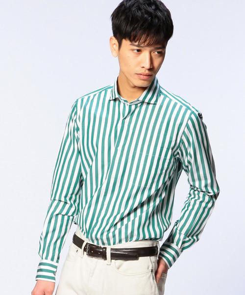 UNITED ARROWS(ユナイテッドアローズ)の「<BOW&ARROWS(ボウ アンド アローズ)> ワイドストライプ シャツ◆(シャツ/ブラウス・メンズ・ブラック/ケリー/ネイビー・X-SMALL/LARGE/MEDIUM/SMALL)」の3枚目の写真