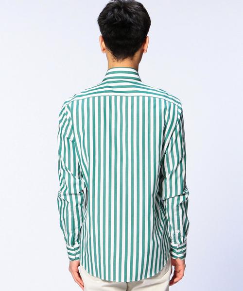 UNITED ARROWS(ユナイテッドアローズ)の「<BOW&ARROWS(ボウ アンド アローズ)> ワイドストライプ シャツ◆(シャツ/ブラウス・メンズ・ブラック/ケリー/ネイビー・X-SMALL/LARGE/MEDIUM/SMALL)」の4枚目の写真