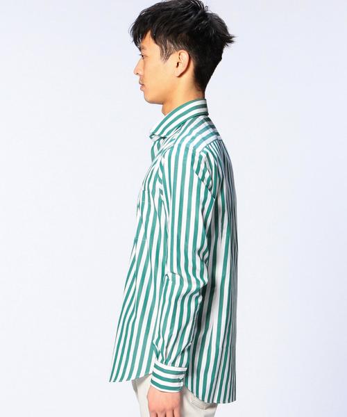 UNITED ARROWS(ユナイテッドアローズ)の「<BOW&ARROWS(ボウ アンド アローズ)> ワイドストライプ シャツ◆(シャツ/ブラウス・メンズ・ブラック/ケリー/ネイビー・X-SMALL/LARGE/MEDIUM/SMALL)」の6枚目の写真