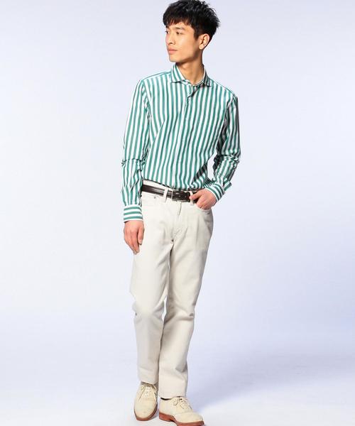 UNITED ARROWS(ユナイテッドアローズ)の「<BOW&ARROWS(ボウ アンド アローズ)> ワイドストライプ シャツ◆(シャツ/ブラウス・メンズ・ブラック/ケリー/ネイビー・X-SMALL/LARGE/MEDIUM/SMALL)」の7枚目の写真